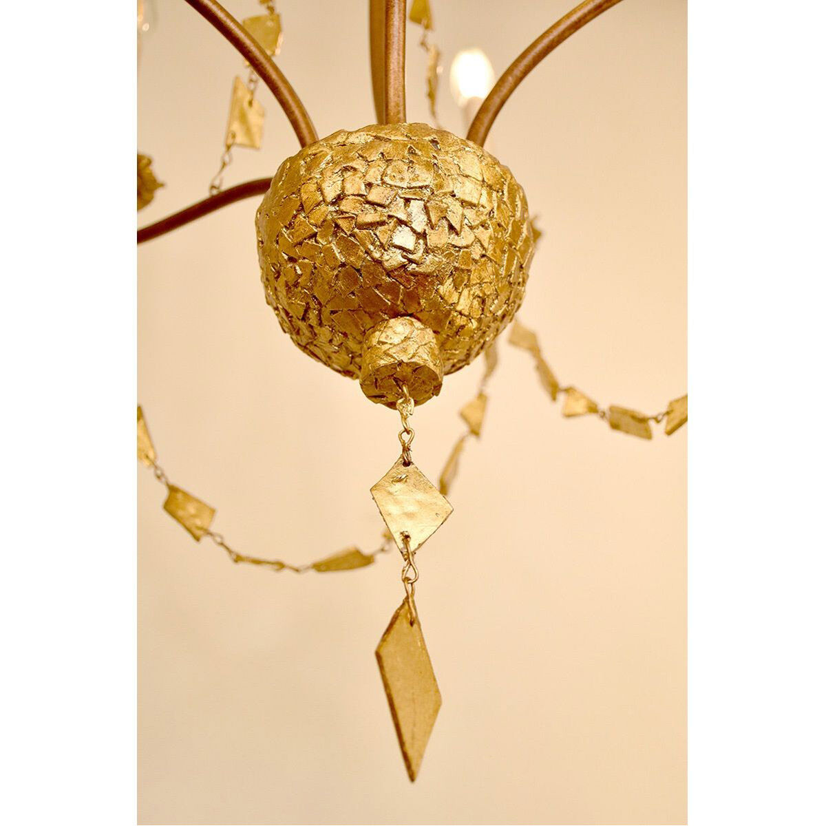 Lucas + McKearn CH1158-5 Mosaic 5 Light 22 inch Antique Gold